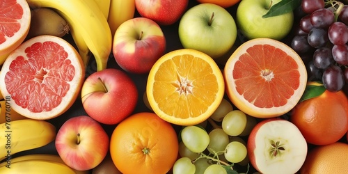 Colorful Assortment of Fresh and Organic Fruits  Market Selection