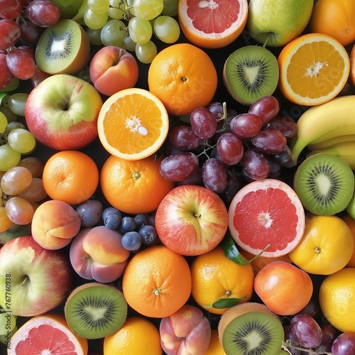 Colorful Assortment of Fresh and Organic Fruits: Market Selection