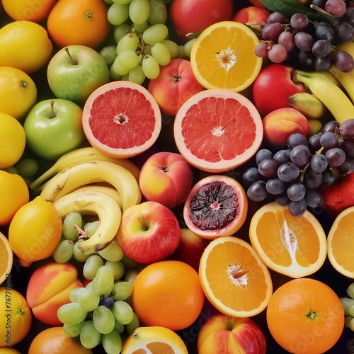 Colorful Assortment of Fresh and Organic Fruits: Market Selection
