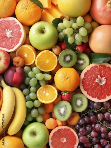 Colorful Assortment of Fresh and Organic Fruits: Market Selection