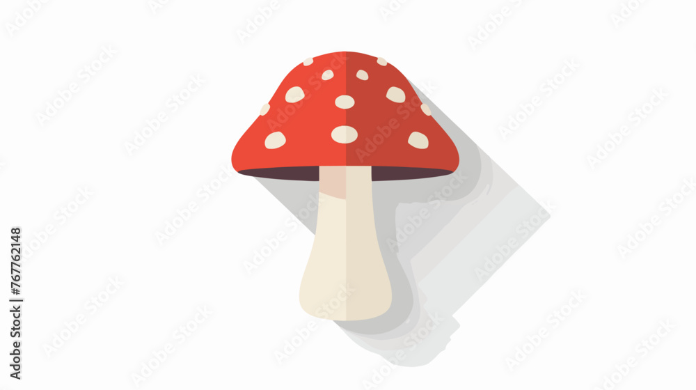 Flat modern design with shadow icons mushroom Flat vector