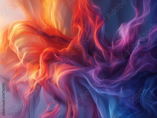 vibrant hues fluidity with vector illustration featuring smooth, wavy digital art masterpiece, epitomizes minimalism with vivid rainbow colorful abstract backgrounds.