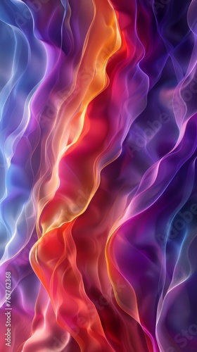 vibrant hues fluidity with vector illustration featuring smooth, wavy digital art masterpiece, epitomizes minimalism with vivid rainbow colorful abstract backgrounds.