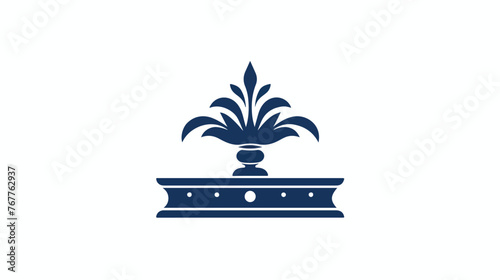 Fountain icon the logo on a white background Flat vector