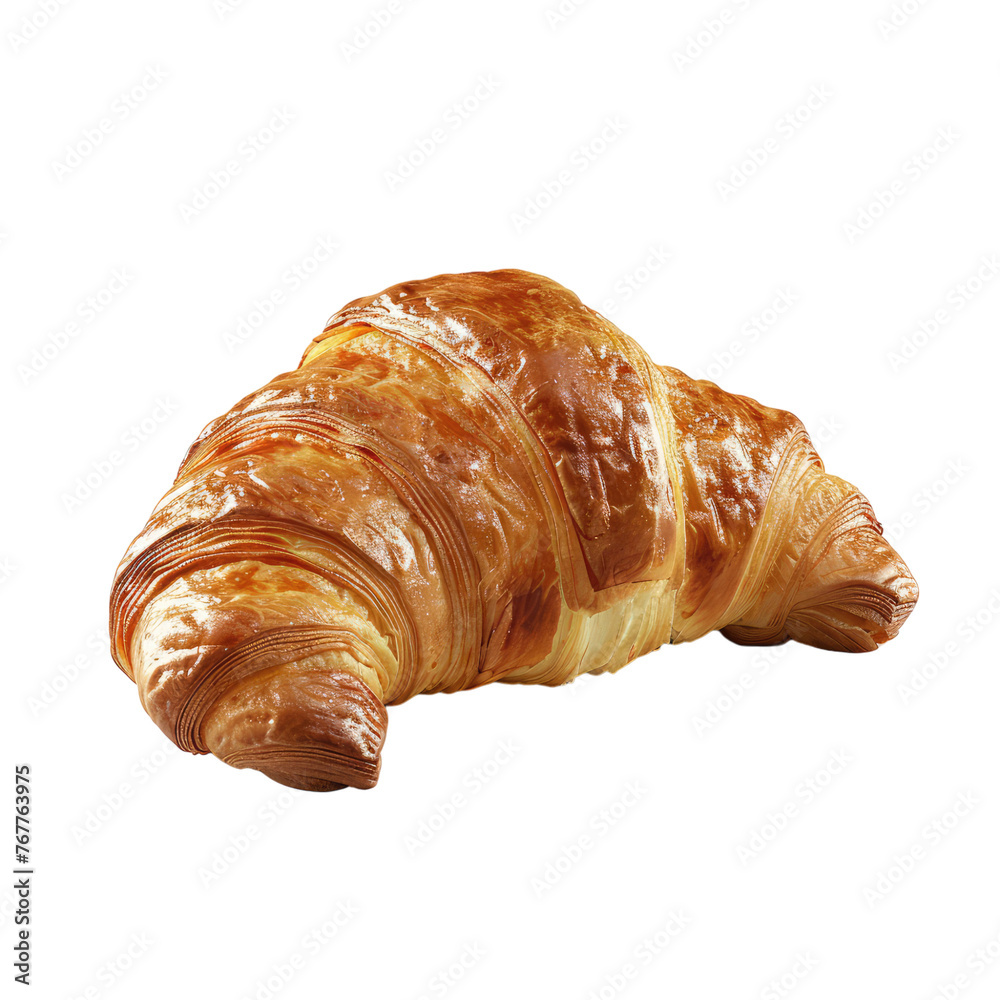 Freshly baked croissant isolated on transparent background Freshly baked croissant isolated on transparent background