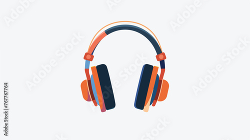 Headset music icon modern style vector Flat vector 