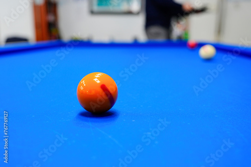Photography Billiard ball on the billiard table
