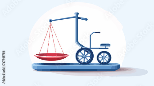 Human disability related icon on background for graph