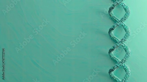 autosomal dna on a plain green background in simple modern and minimalistic style   © chaynam