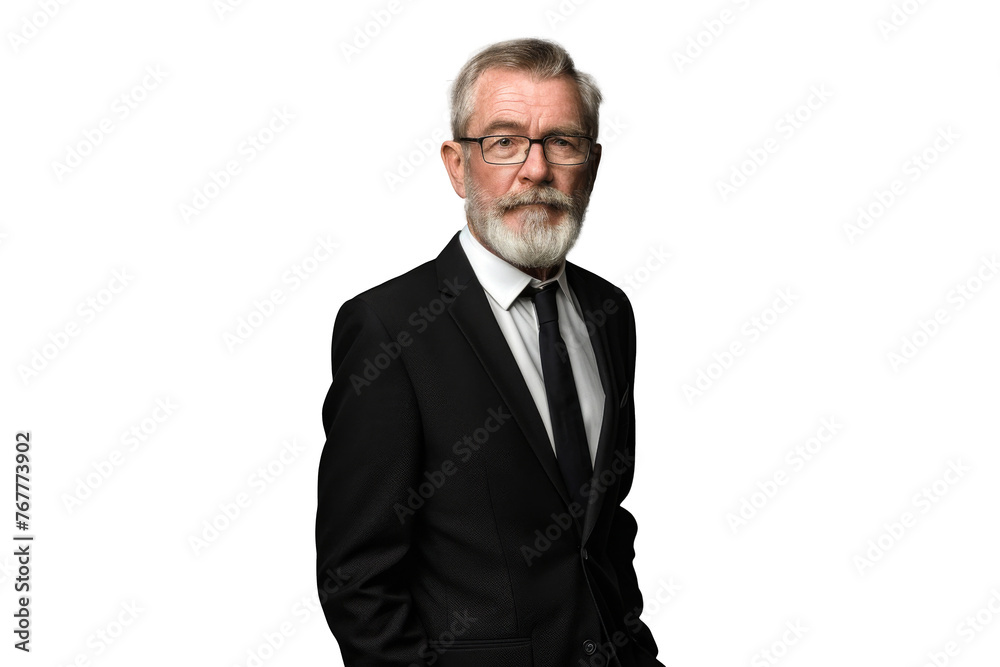 Portrait studio Smart and healthy senior business man wearing suit and t shirt that posing and smiling relaxedly isolated on transparent png background. Portrait studio Smart and healthy senior business man wearing suit and t shirt that posing and smiling relaxedly isolated on transparent png background.