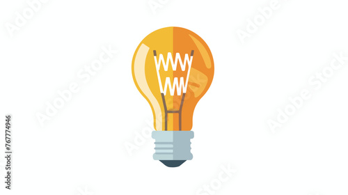 Light bulb Flat vector isolated on white background -