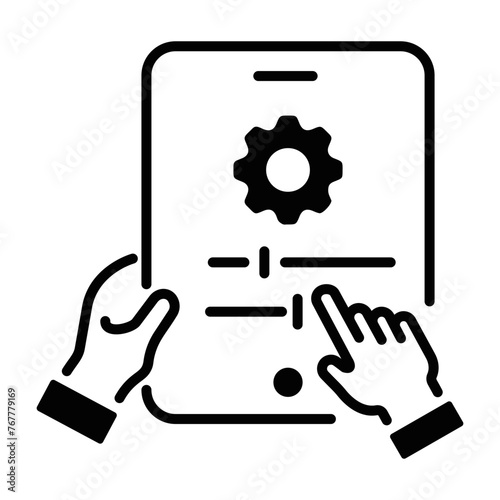 Premium line style icon depicting admin panel 