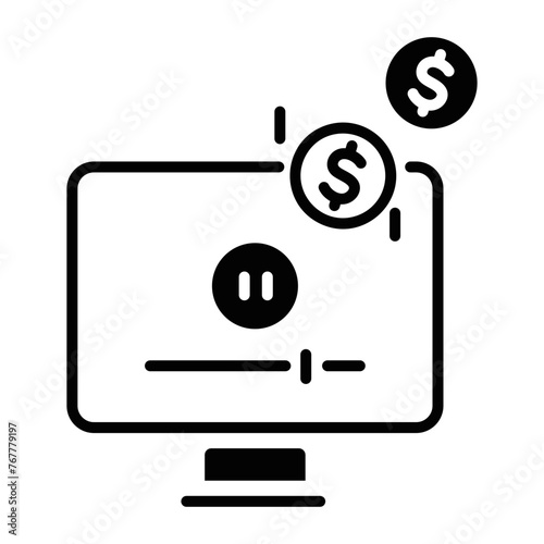 Get your hands on sponsored ad line icon