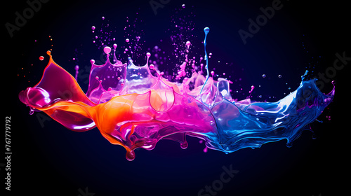 Wallpaper Mural Vibrant splash water collision Torontodigital.ca