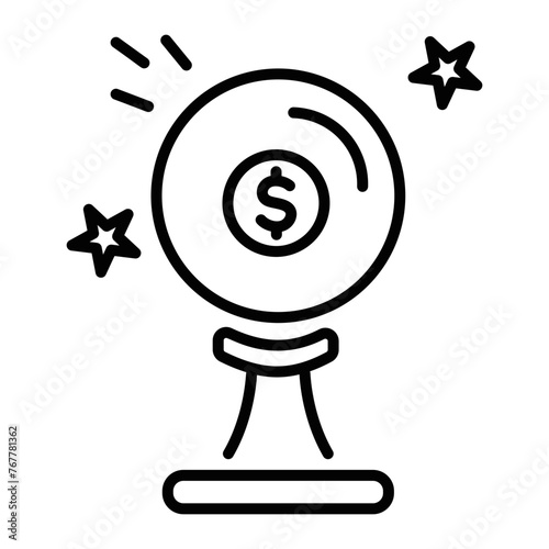 Check out linear icon of lucky prediction 