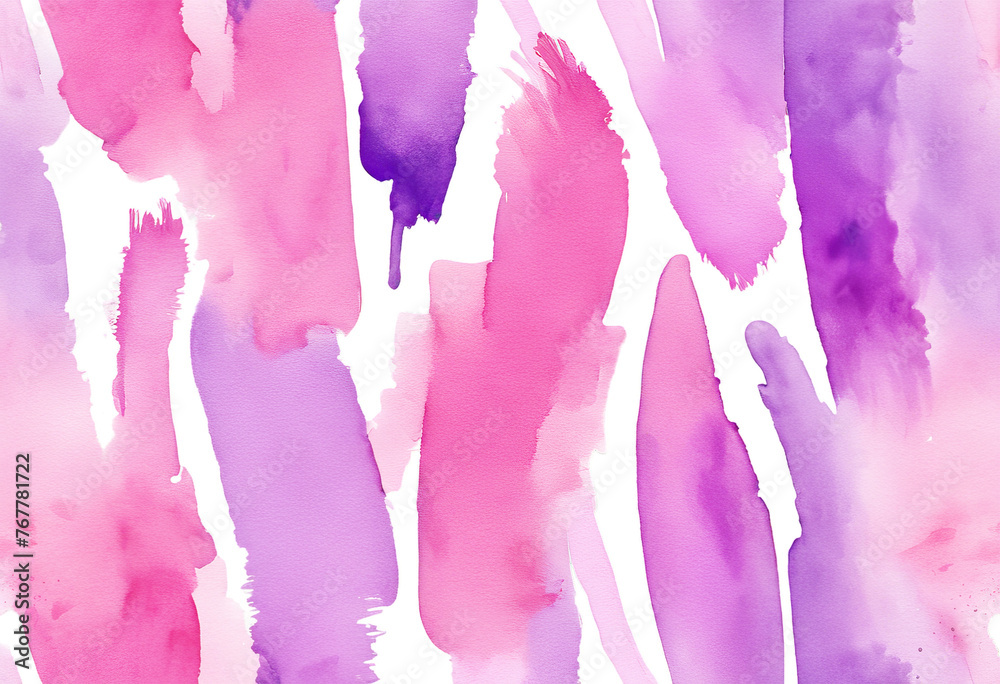 painted brush purple strokes clean watercolor Pink white background