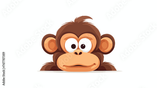 Vector cartoon character illustration of a monkey 