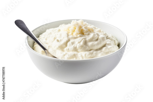 A Spoonful of Cloud: Whipped Cream Delight. On a White or Clear Surface PNG Transparent Background.