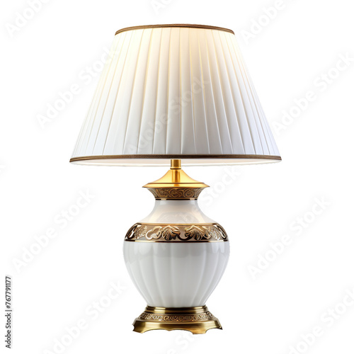 minimalist table lamp isolated on white background