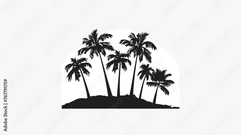 African Rainforest Coconut Trees or Tropical Palm