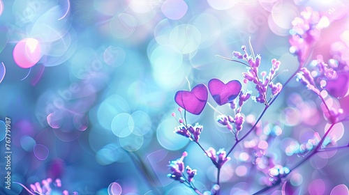 pretty fantasy magical valentine romance bokeh background in blue and purple colors, thomas kincaid, jasmine beckett griffith 