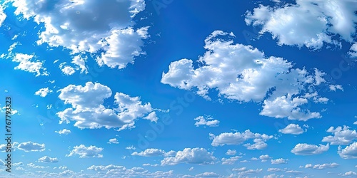 Transparent blue sky with white clouds background © Людмила