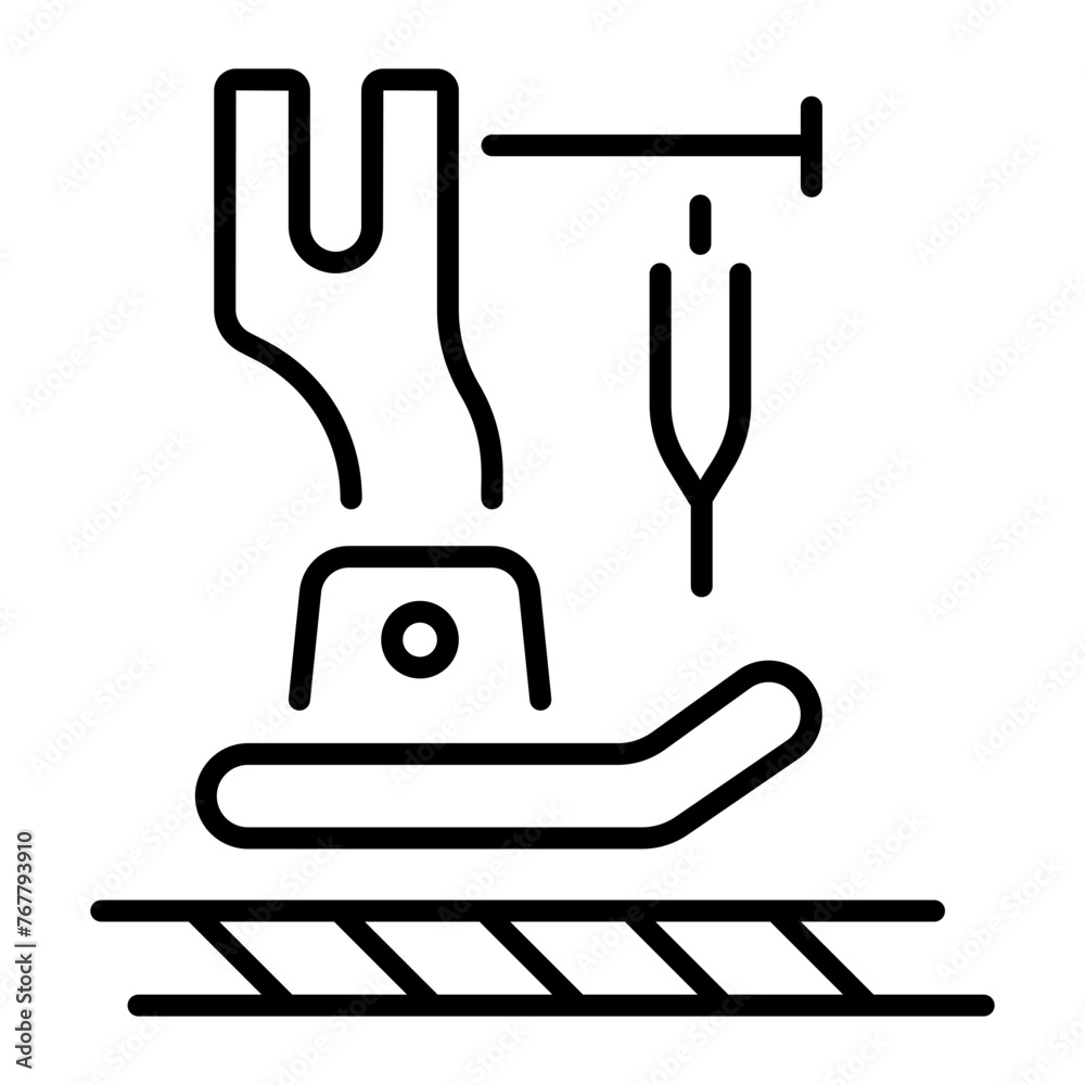 A line style icon of presser foot A line style icon of presser foot