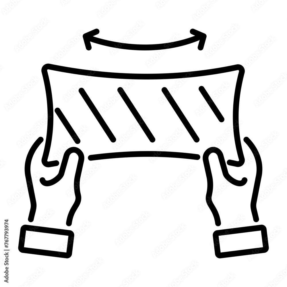 Get this line icon of stretch fabric Get this line icon of stretch fabric