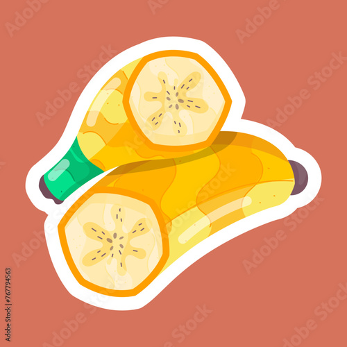 Banana Delicacies Flat Stickers 
