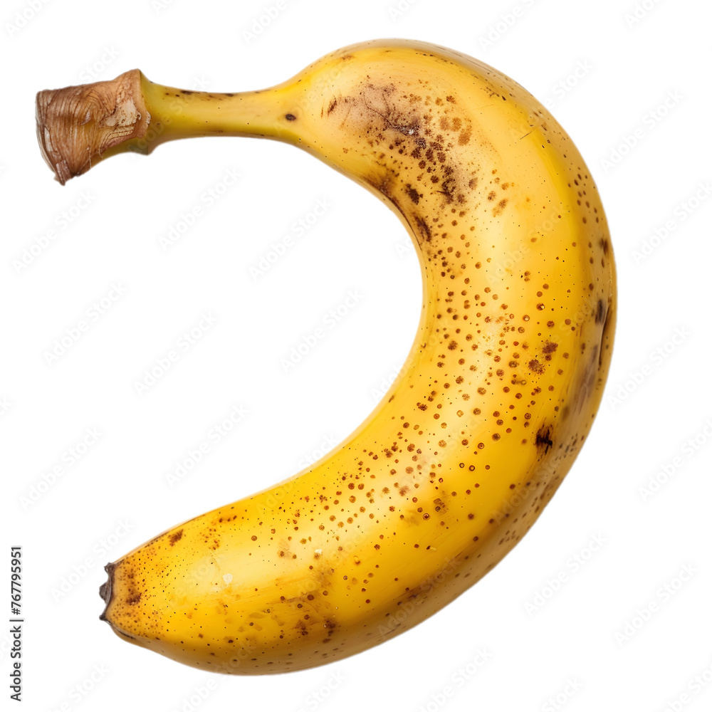 Banana against an isolated white background.