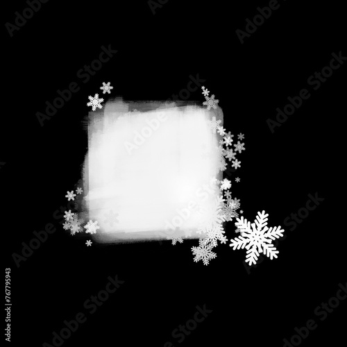 Creative winter, Christmas mask. Basis element for design isolated on black background universal