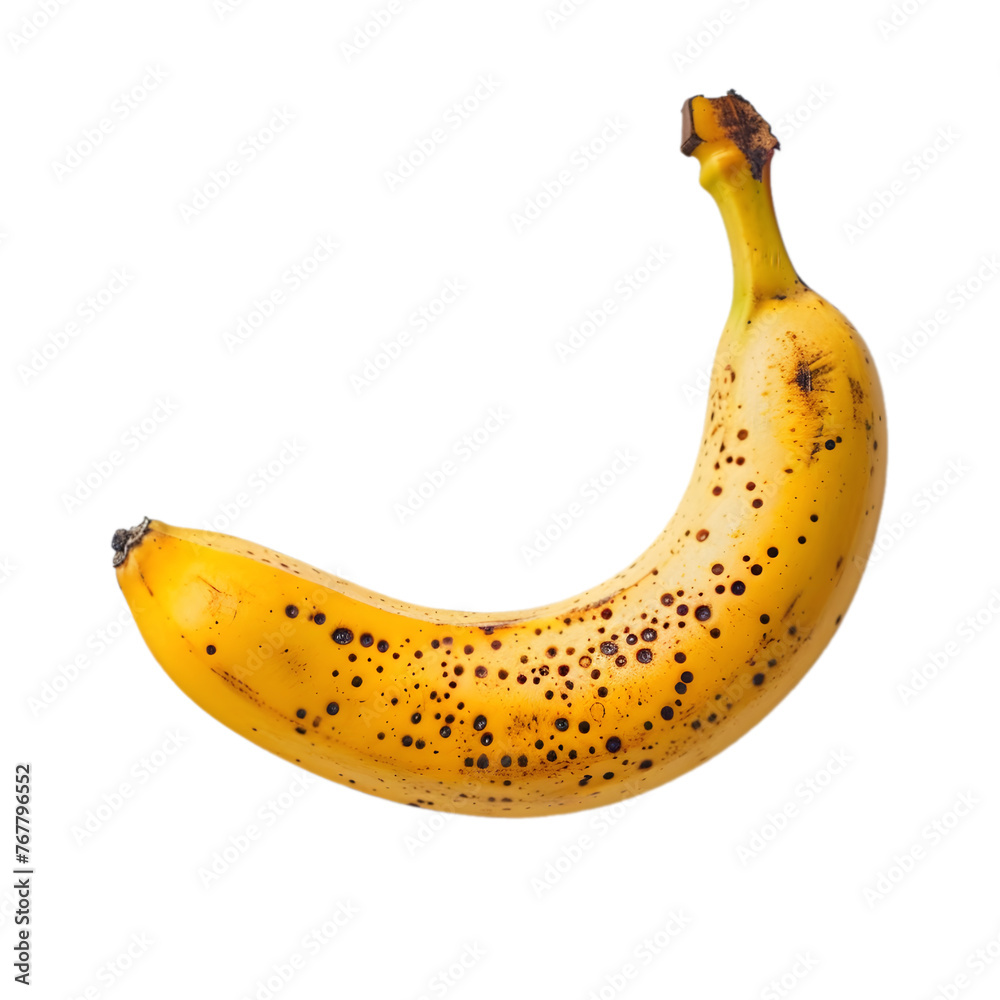 Banana against an isolated white background.