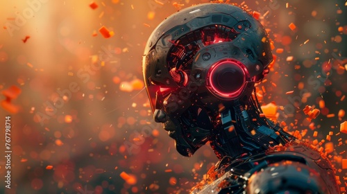 Artificial Intelligence Computer cinematic style whoing the advance in technology, Cinematic style, poster 