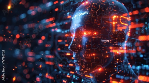Artificial Intelligence Computer cinematic style whoing the advance in technology  Cinematic style  poster 