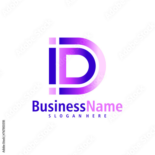 Letter D logo design vector. Creative Initial D logo concepts template