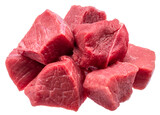 Beef cuts isolated on white background. File contains clipping paths.