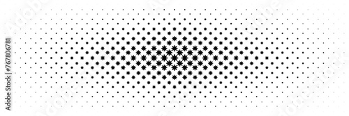 horizontal halftone from center of black star design for pattern and background. © eNJoy Istyle