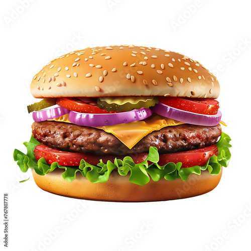 Hamburger isolated on white 
