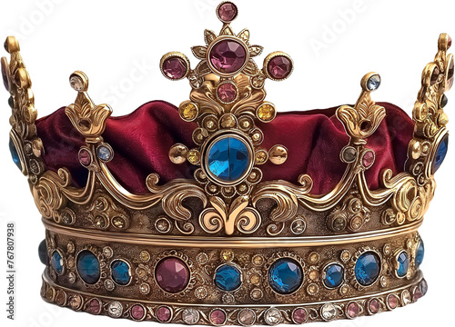 Royal crown isolated . Ai generated image.