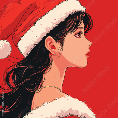 portrait of a asian snow queen woman