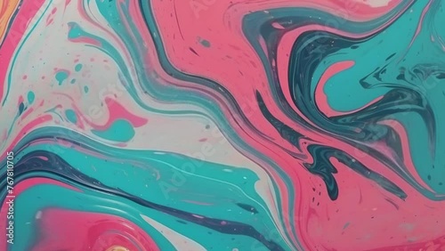 abstract liquid colors painting in motion background video