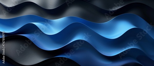 A chic abstract design in black and blue with dynamic lines  elegant shadows  and a futuristic premium vibe.