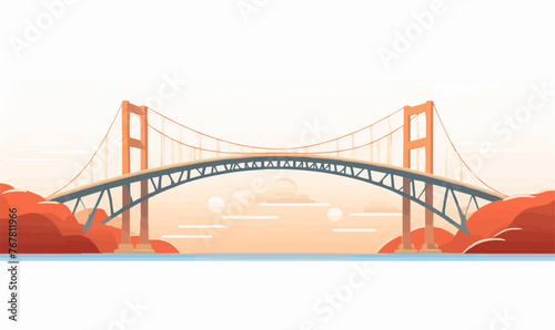 bridge vector flat minimalistic asset isolated vector style illustration photo