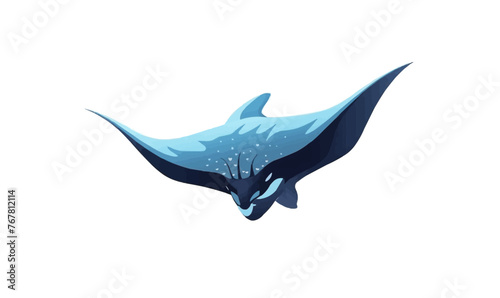 Manta Ray vector flat minimalistic isolated vector style illustration -