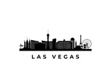 Vector Las Vegas skyline. Travel Las Vegas famous landmarks. Business and tourism concept for presentation, banner, web site.