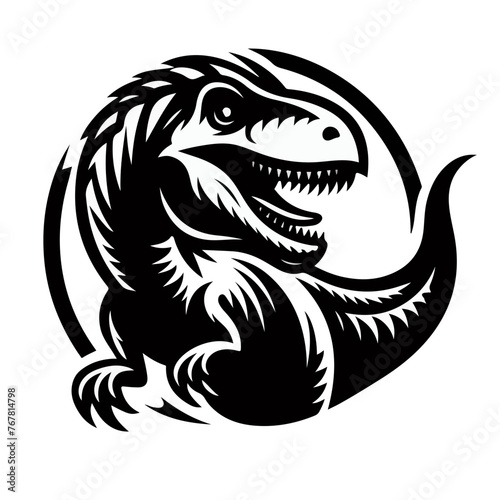 Allosaurus (Allosaurus fragilis) cute animal isolated on white background. Vector graphics