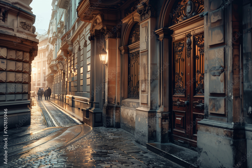 Fototapeta premium Urban Landscape with Architectural Details