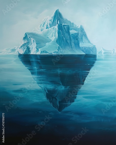 In communication, like icebergs, whats unsaid dwarfs the spoken, hinting at hidden depths of meaning photo