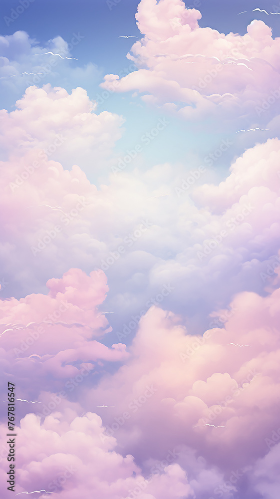high narrow watercolor cumulus clouds light abstract background gentle pastel soft color pink white and blue painting high narrow watercolor cumulus clouds light abstract background gentle pastel soft color pink white and blue painting