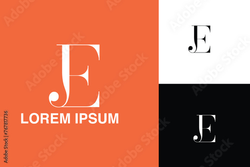 JE, EJ, Abstract Letters Logo Monogram photo